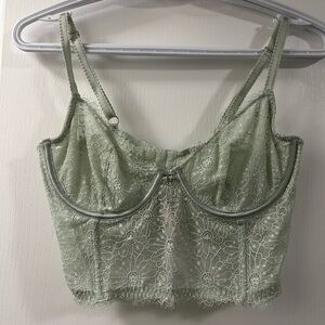 Victoria’s Secret Lace Bralette in Sage Green